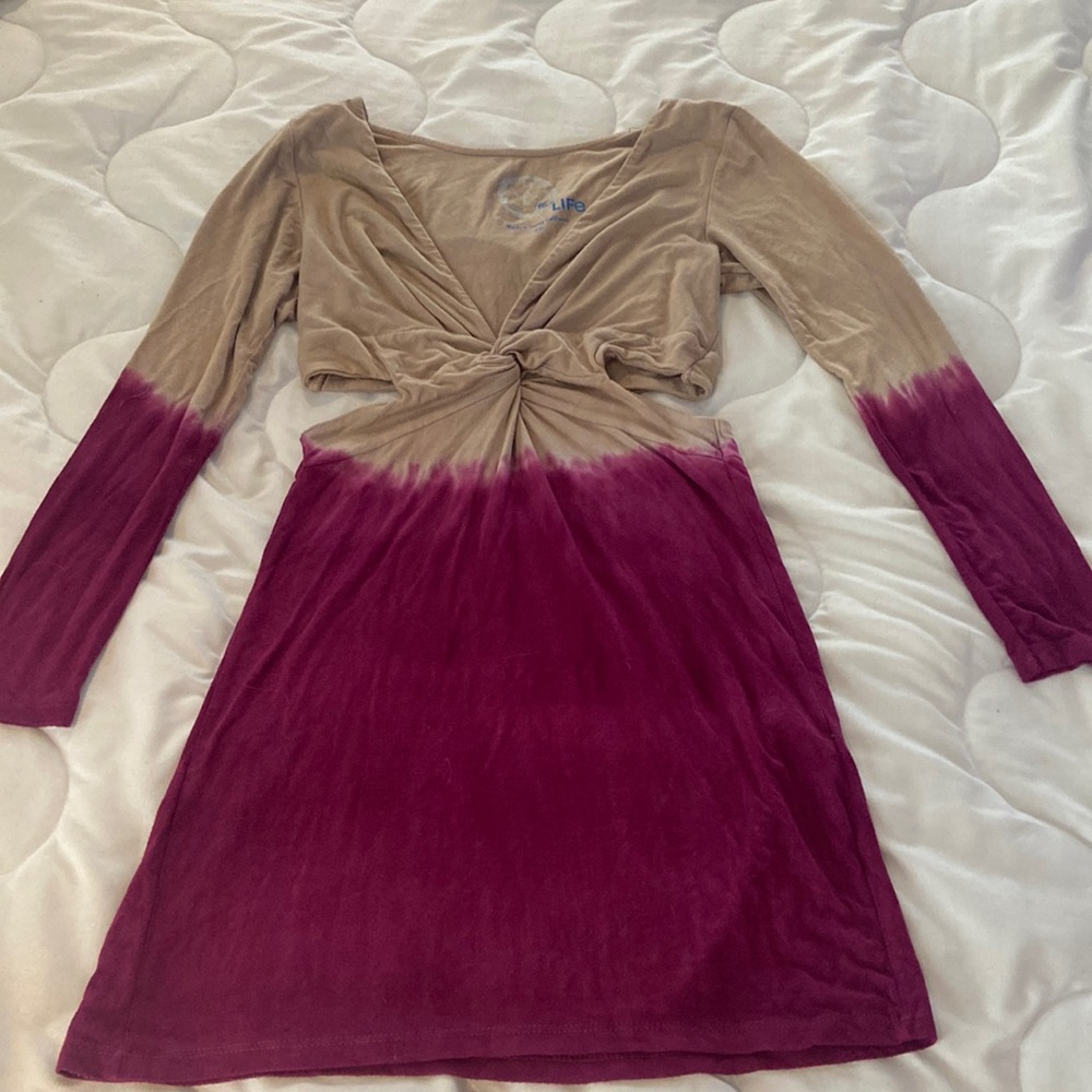Blue life ombré cutout dress NWOT